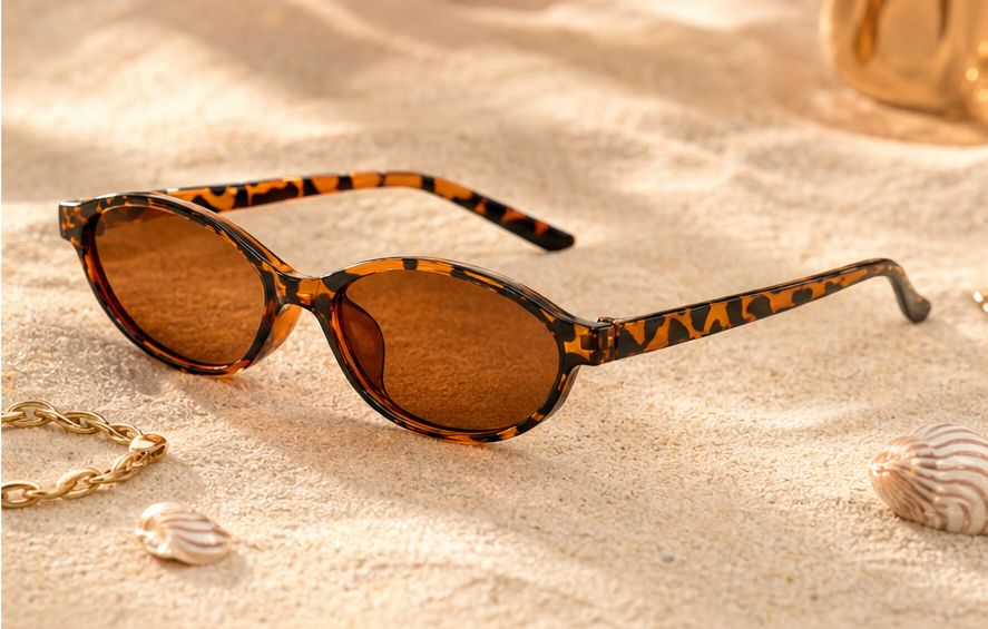 Lunettes de soleil cat-eye rétro Y2K Mirage Lola — coloris écaille léopard, protection UV400