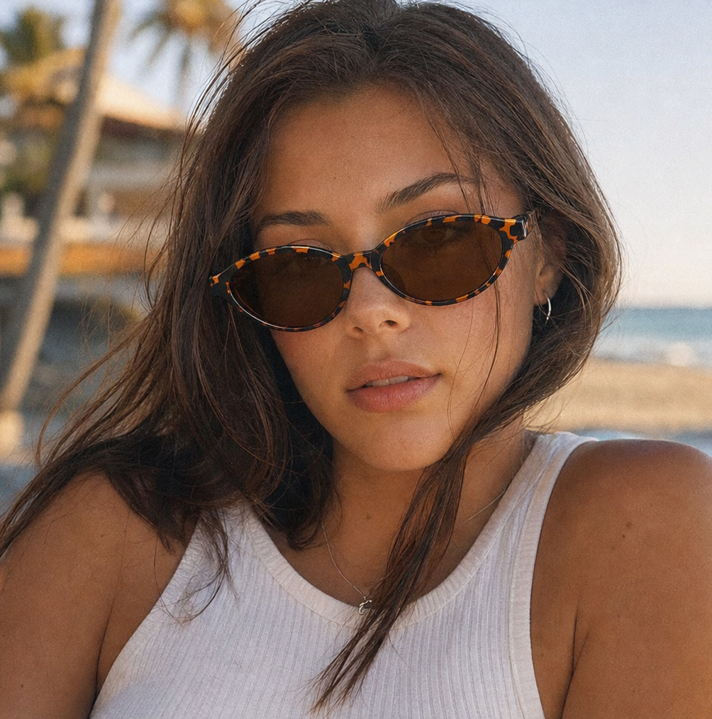 Lunettes de soleil cat-eye Mirage Lola — coloris léopard, accessoire tendance Y2K